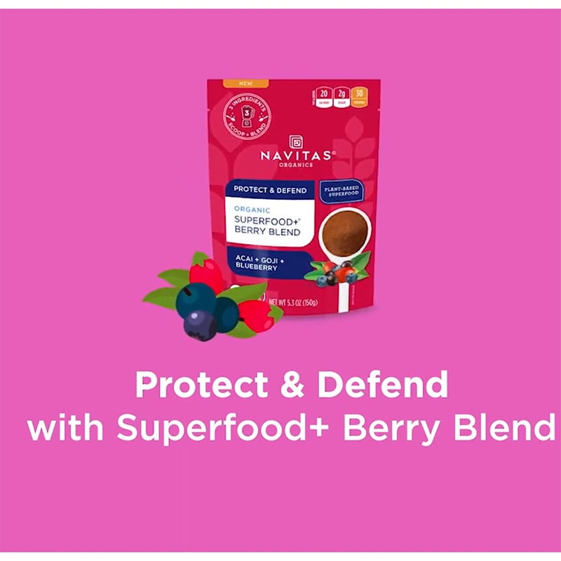 Navitas Organics Plant based Superfood Organic Super Food + Berry Blend 150g
