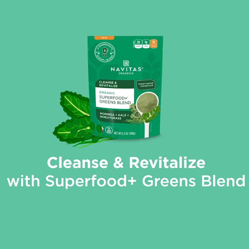 Navitas Organics Plant based Superfood Organic Super Food + Greens Blend 180g