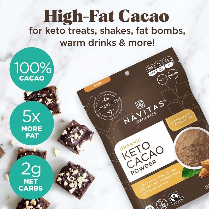 Navitas Organics Plant based Superfood Organic Keto Cacao Powder 227g