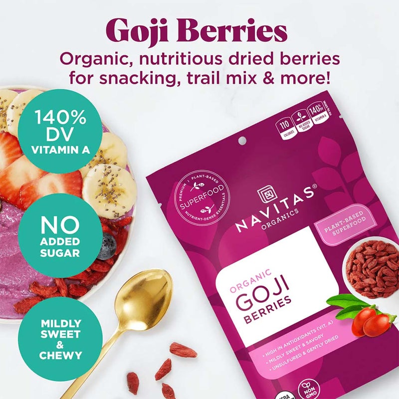 Navitas Organics Plant based Superfood Organic Goji Berries 113g