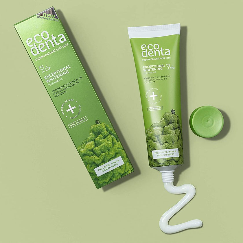 Ecodenta Exceptional Whitening Fluoride Toothpaste With Bergamot And Lemon Essential Oil 100ml