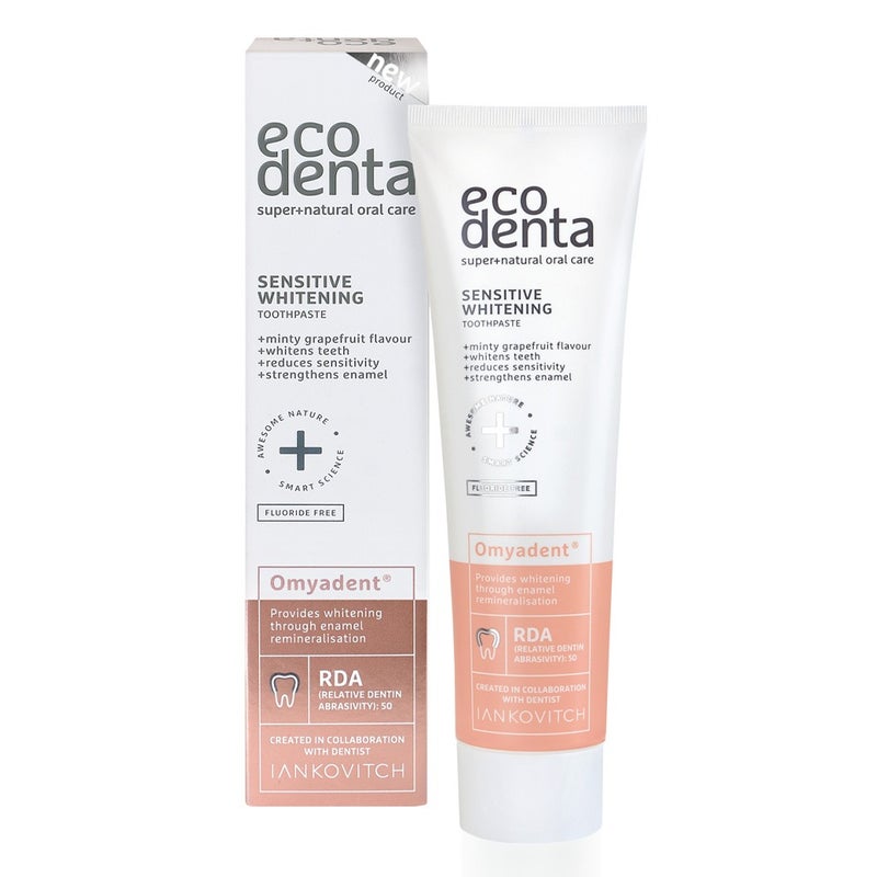 Ecodenta Sensitive Fluoride Free Whitening Toothpaste With Omyadent 100ml