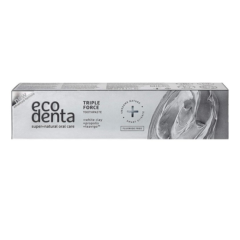Ecodenta Triple Force Fluoride Free Toothpaste With White Clay And Propolis 100ml