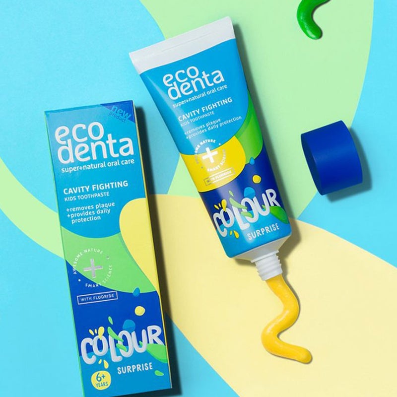 Ecodenta Colour Surprise Cavity Fighting Kids Toothpaste With Fluoride 75ml