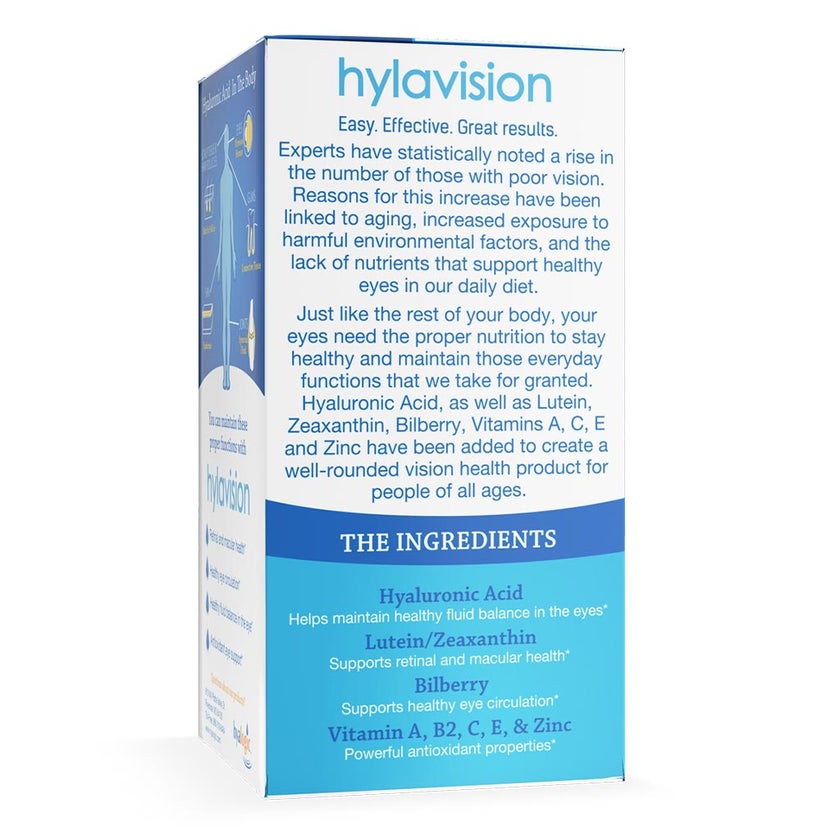 Hyalogic Hylavision Hyaluronic Acid Capsule For Eye Health, Pack of 120's