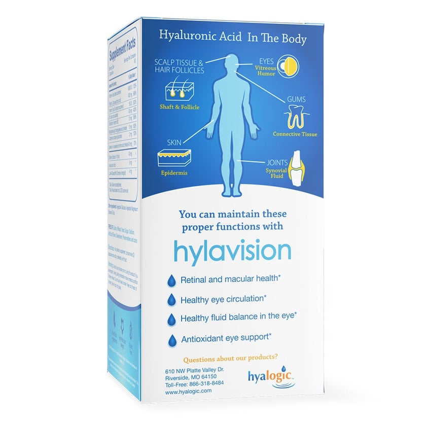 Hyalogic Hylavision Hyaluronic Acid Capsule For Eye Health, Pack of 120's