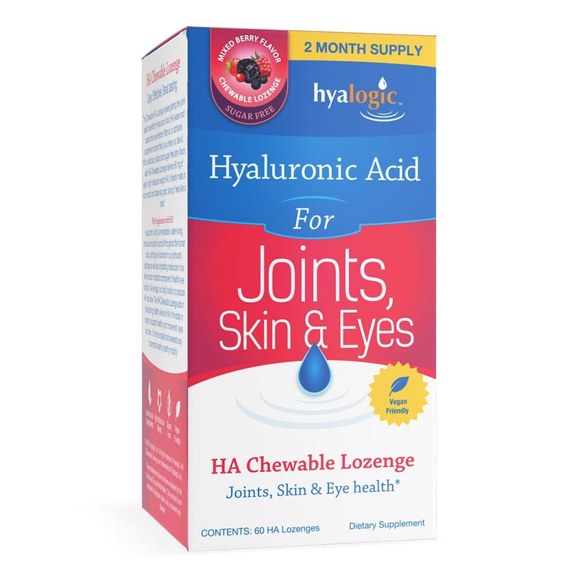 Hyalogic Hyaluronic Acid Chewable Lozenges For Joints, Skin & Eye, Pack of 60's