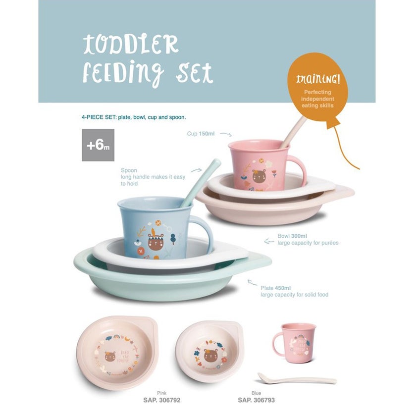Suavinex Into the Forest Toddler Feeding 4 Piece Set For Baby Girls