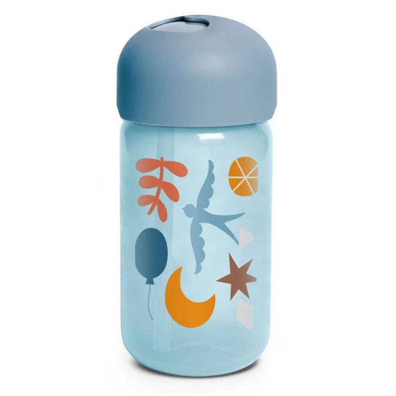 Suavinex Straw Trainer Bottle Forest Blue For Babies L3
