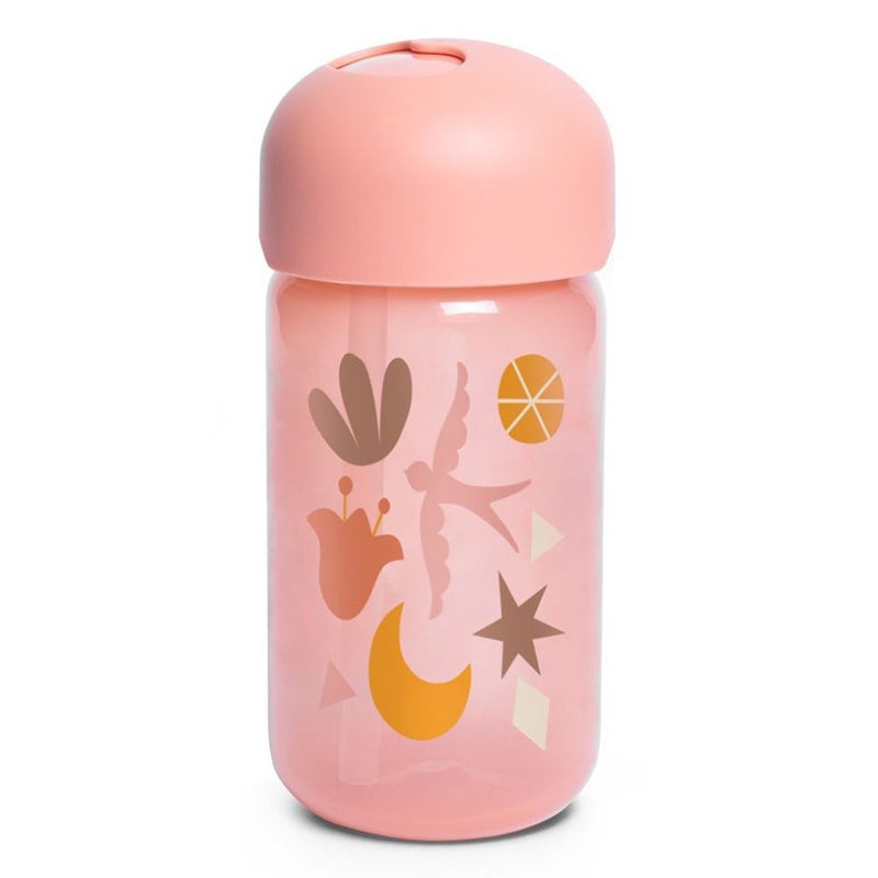 Suavinex Straw Trainer Bottle Forest Pink For Babies L3