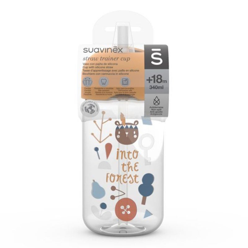 Suavinex Straw Trainer Bottle Forest Yellow For Babies L3