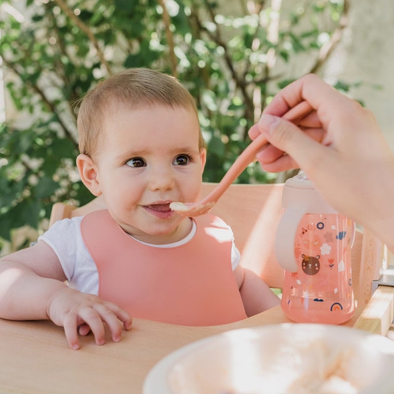Suavinex Hygge Baby Silicone Spoon Pink 1's