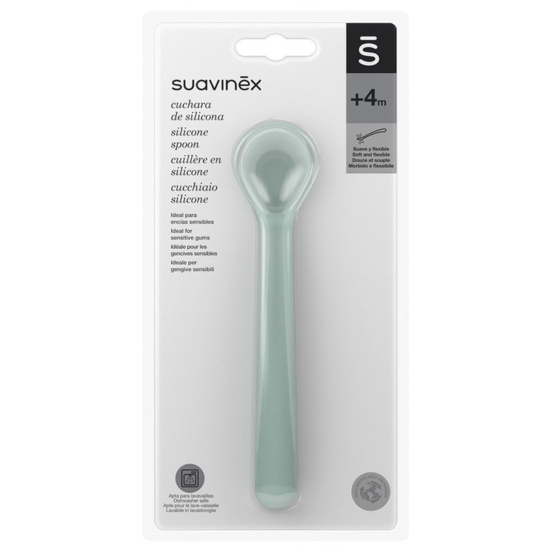 Suavinex Hygge Baby Silicone Spoon Green 1's