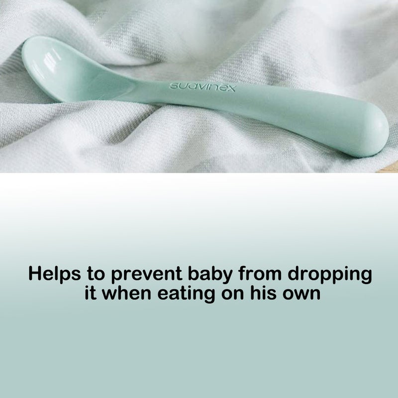 Suavinex Hygge Baby Silicone Spoon Green 1's