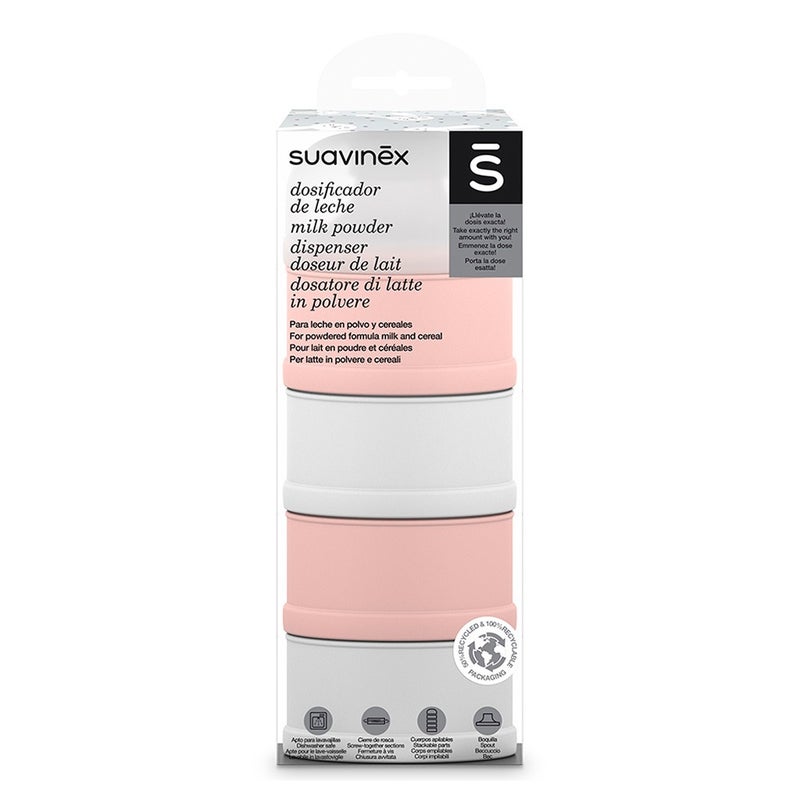 Suavinex Hygge Baby Milk Powder Container - Pink, Pack of 1's