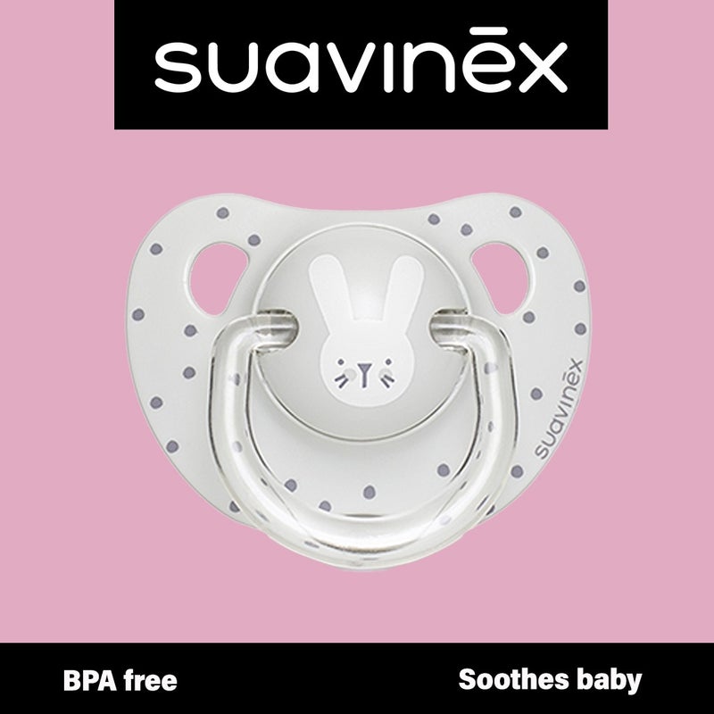 Suavinex Evolution Anatomical Soother Grey Rabbit 18 Months