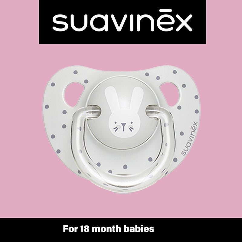 Suavinex Evolution Anatomical Soother Grey Rabbit 18 Months