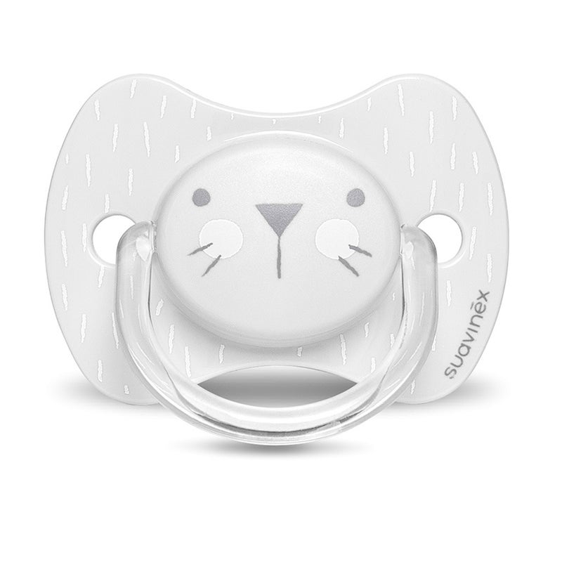 Suavinex Premium Physiological Soother Grey Whiskers 0-6 Month Babies