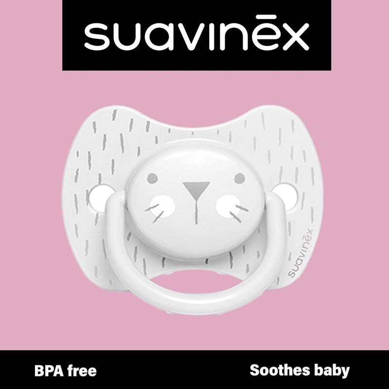 Suavinex Premium Physiological Soother Grey Whiskers 18 Month