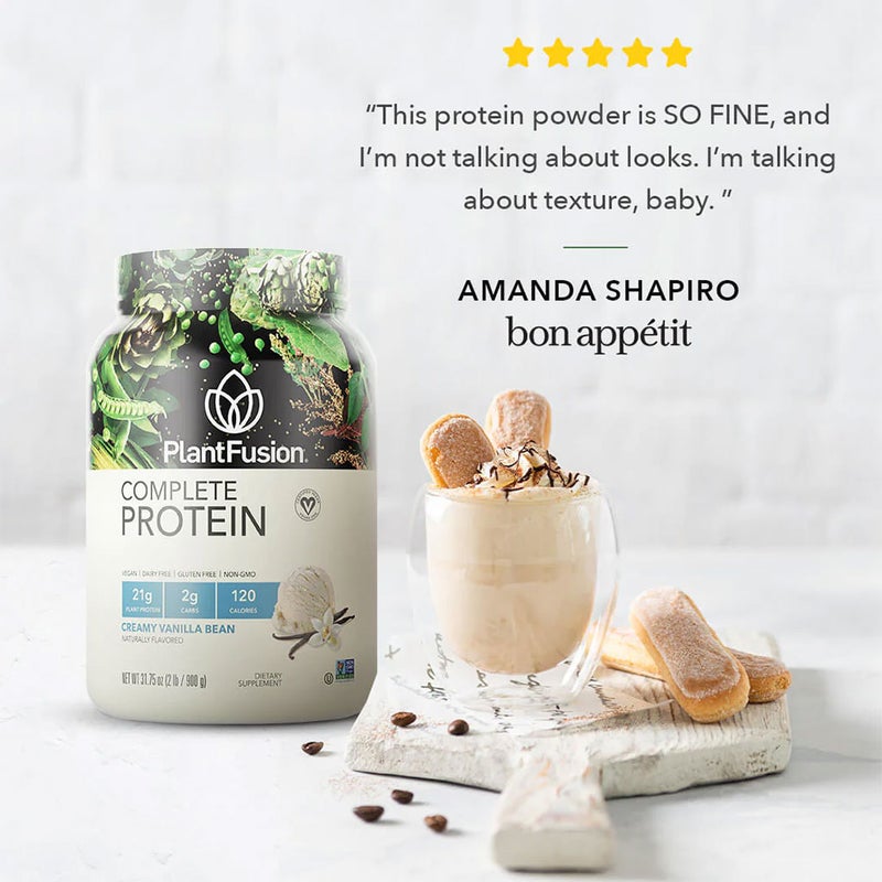 PlantFusion Complete Plant Protein Powder Creamy Vanilla Bean 1Lbs