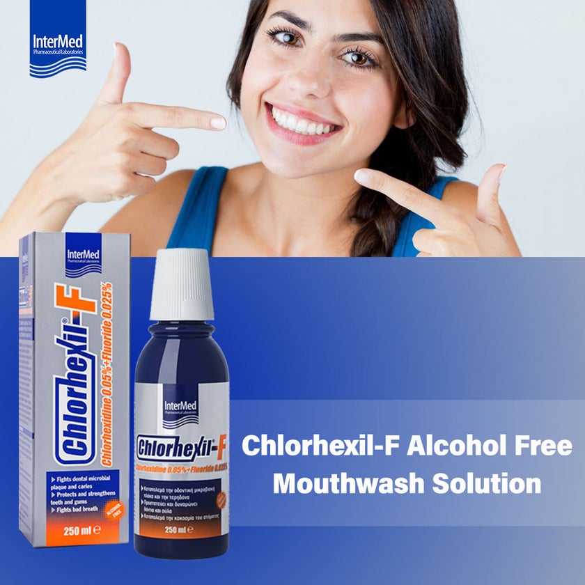 InterMed Chlorhexil-F Alcohol Free Fluoride Mouthwash Solution 250ml