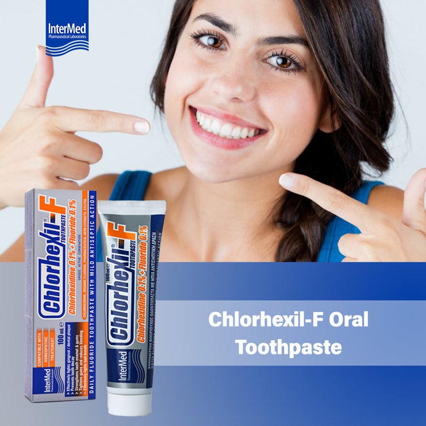 InterMed Chlorhexil-F Anti-bacterial Fluoride Toothpaste 100ml