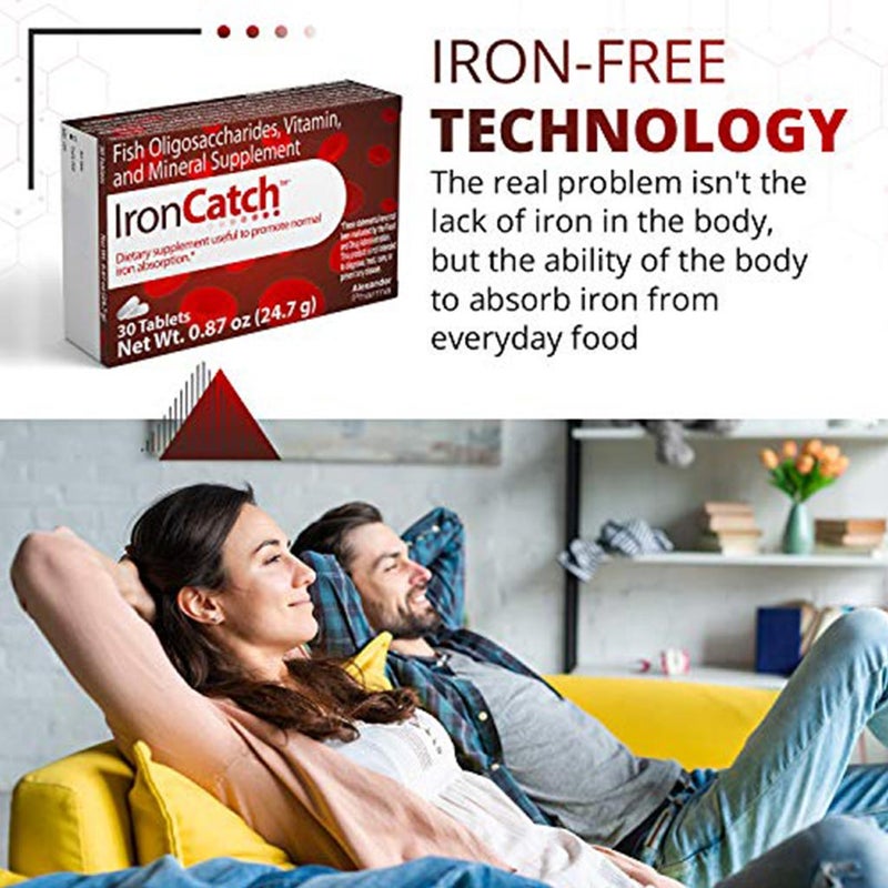 Alexander Pharma IronCatch Iron Supplement Tablets, Pack of 30's