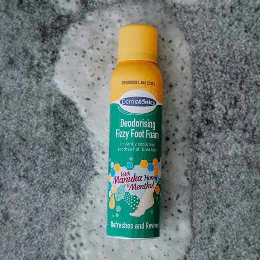 Dermatonics Deodorizing Fizzy Foot Foam With Manuka Honey And Menthol 150ml