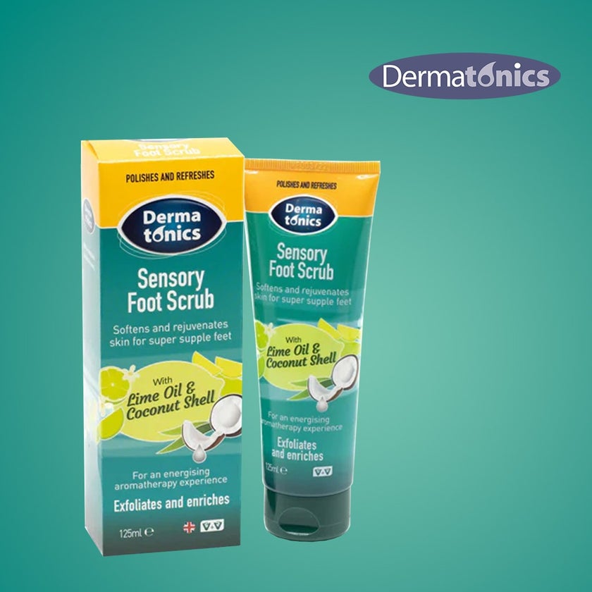 Dermatonics Sensory Foot Scrub With Lime Oil And Coconut Shell 125ml