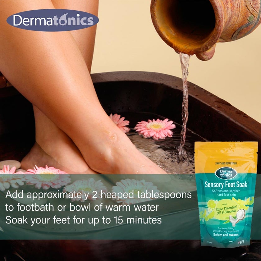 Dermatonics Sensory Foot Soak With Lime Essential Oil And Coconut 350g