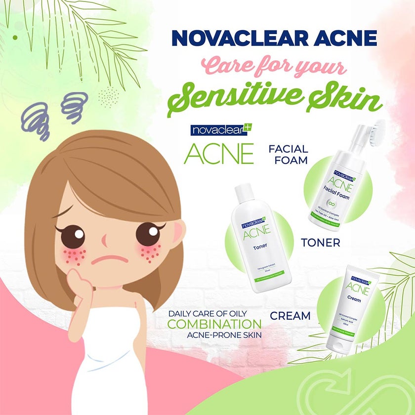 Novaclear Acne Cream With Salicylic Acid For Oily And Acne Prone Skin 40ml