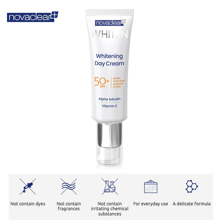 Novaclear Whitening Facial Brightening Day Cream with SPF50+, 50ml