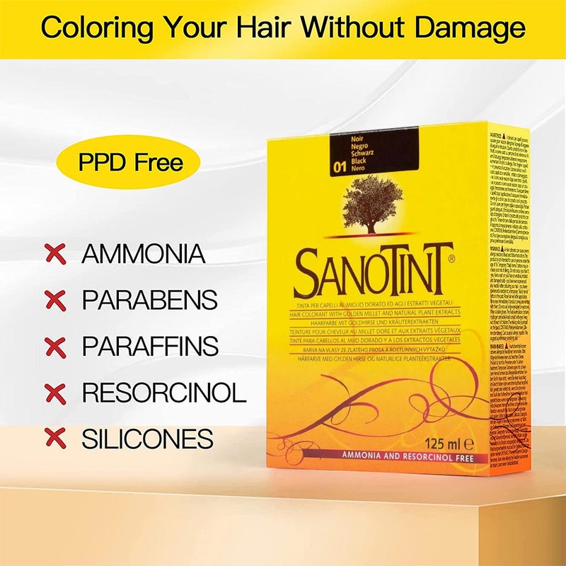 Sanotint Classic Ammonia Free Hair Color 01 Black 125ml