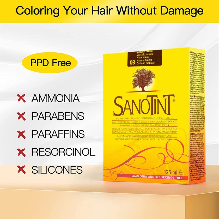 Sanotint Classic Ammonia Free Hair Color 03 Natural Brown 125ml