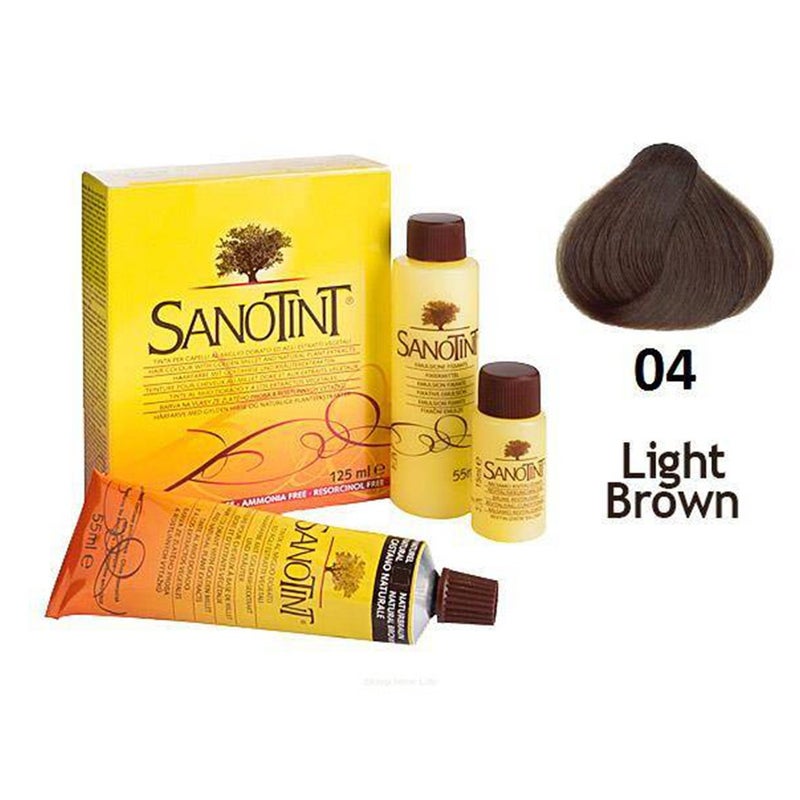 Sanotint Classic Ammonia Free Hair Color 04 Light Brown 125ml