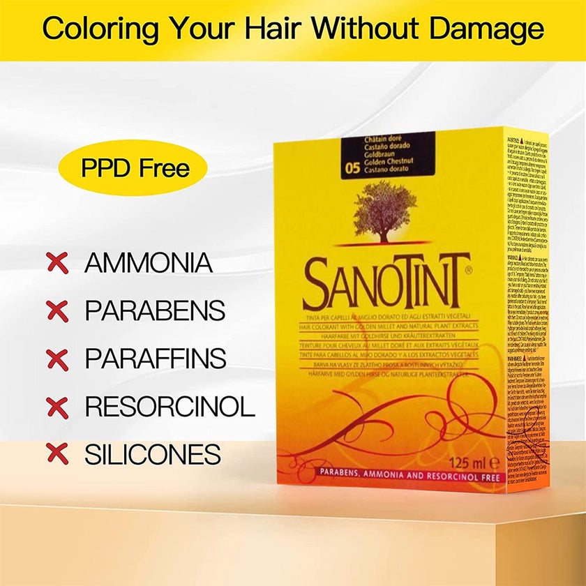 Sanotint Classic Ammonia Free Hair Color 05 Golden Chestnut 125ml