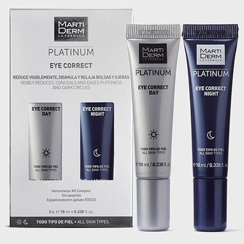 Marti Derm Platinum Eye Correct Day and Night Cream Combo 2 × 10ml 