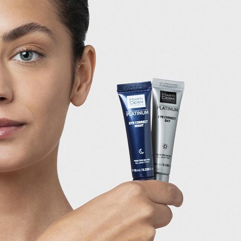 Marti Derm Platinum Eye Correct Day and Night Cream Combo 2 × 10ml 