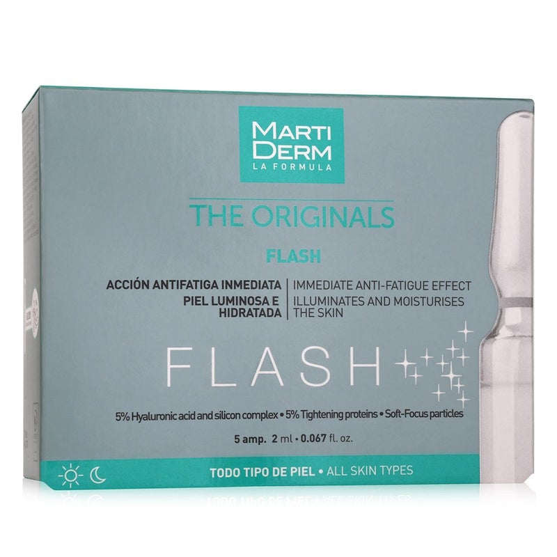 Marti Derm The Originals Flash Ampoules With Immediate Anti-fatigue & Skin Illuminating effect 5 × 2ml