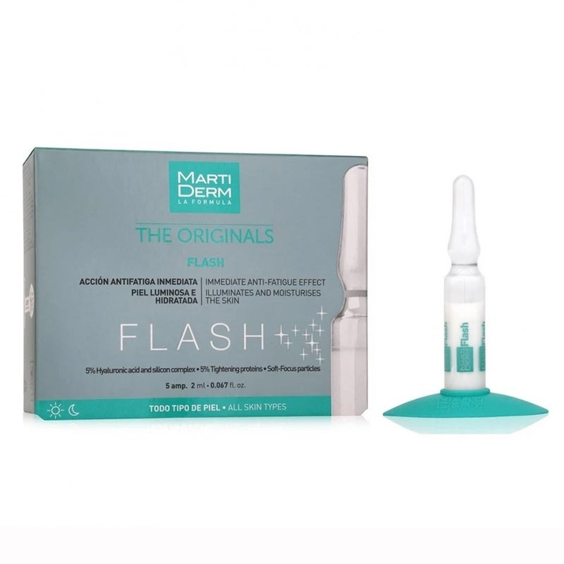 Marti Derm The Originals Flash Ampoules With Immediate Anti-fatigue & Skin Illuminating effect 5 × 2ml