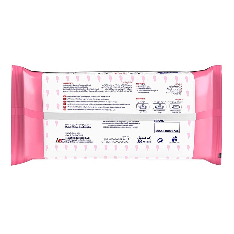 Cool & Cool Baby Wipes 84's Pack of 1's