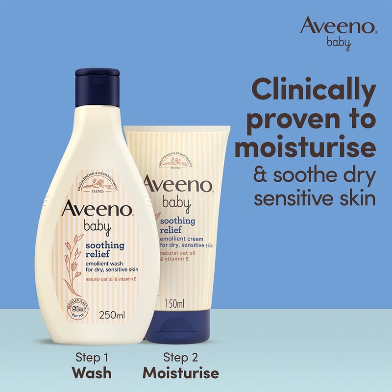 Aveeno Baby Soothing Relief Emollient Cream For Dry, Sensitive Skin 150ml