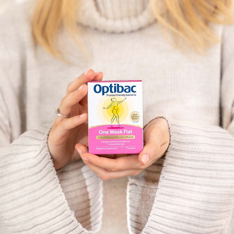 Optibac One Week Flat Probiotics Sachets 28's
