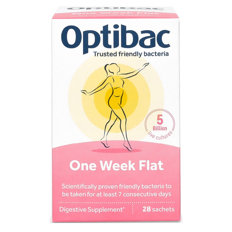 Optibac One Week Flat Probiotics Sachets 28's