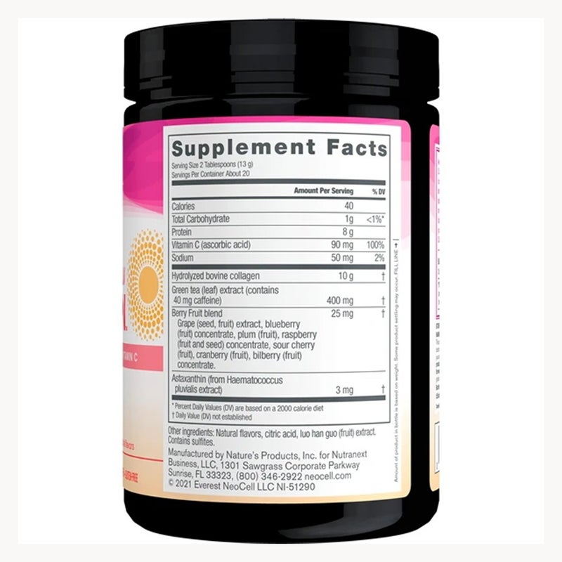 NeoCell Rise & Renew 3 In 1 Collagen Powder Blood Orange Apricot Flavor 264g
