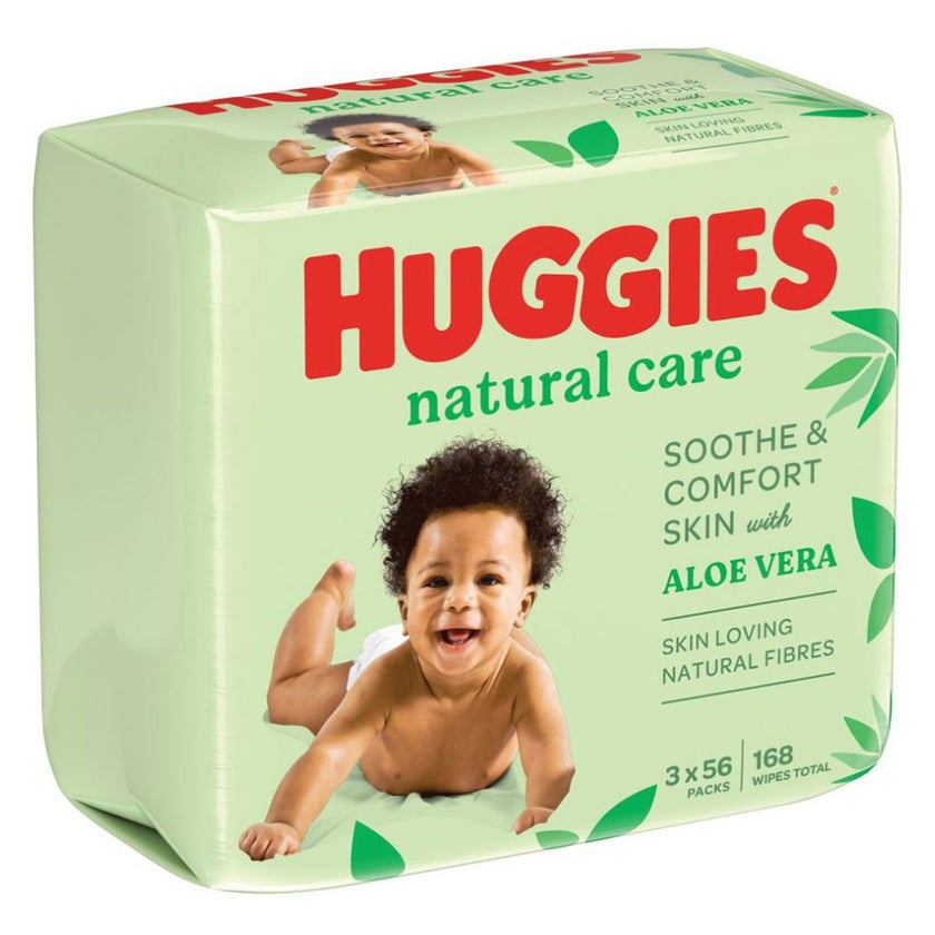 Huggies Natural Care Baby Wet Wipes With Aloe Vera, Pack of 168's