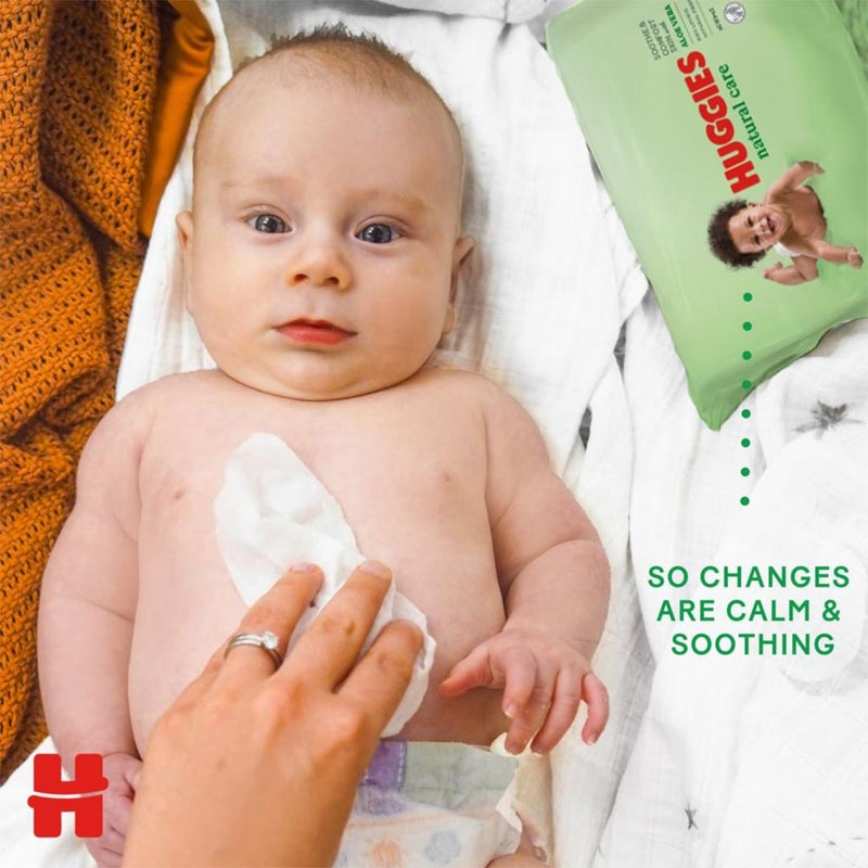 Huggies Natural Care Baby Wet Wipes With Aloe Vera, Pack of 168's