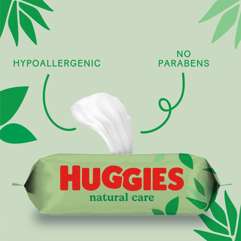 Huggies Natural Care Baby Wet Wipes With Aloe Vera, Pack of 168's