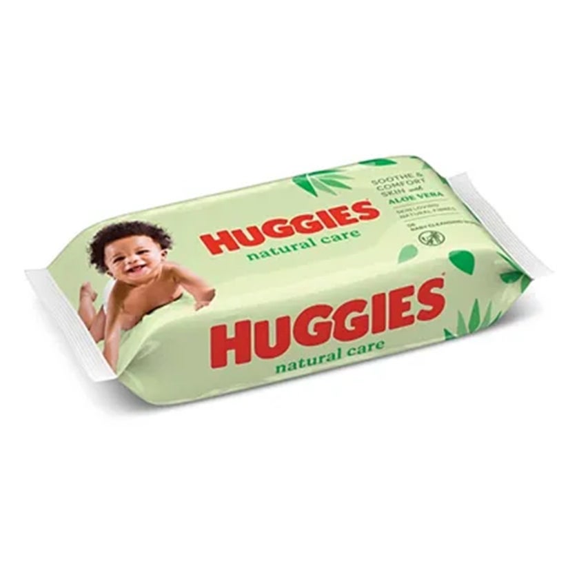 Huggies Natural Care Baby Wet Wipes With Aloe Vera, Pack of 56's