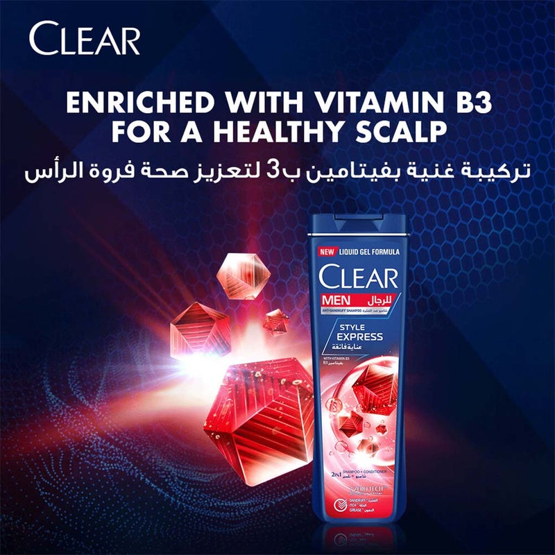 Clear Men Style Express Anti-Dandruff 2-In-1 Shampoo + Conditioner 200ml